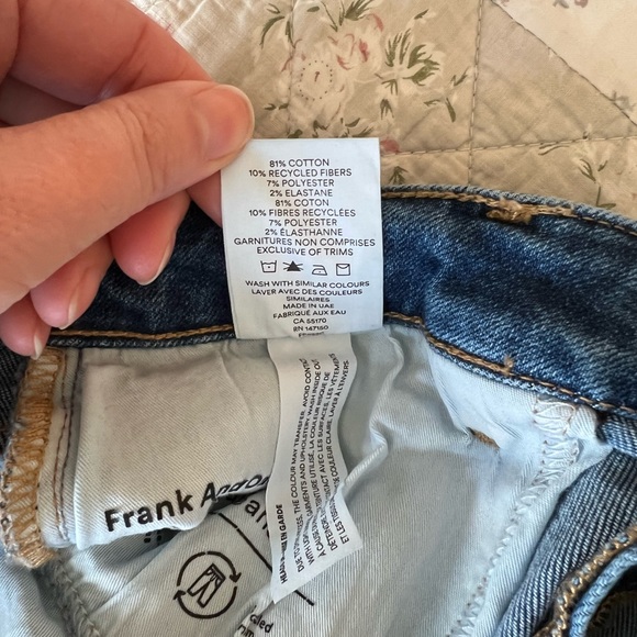 Frank & Oak The High Rise Kim Slim Fit Jean in Medium Indigo Size 28 - Picture 12 of 14